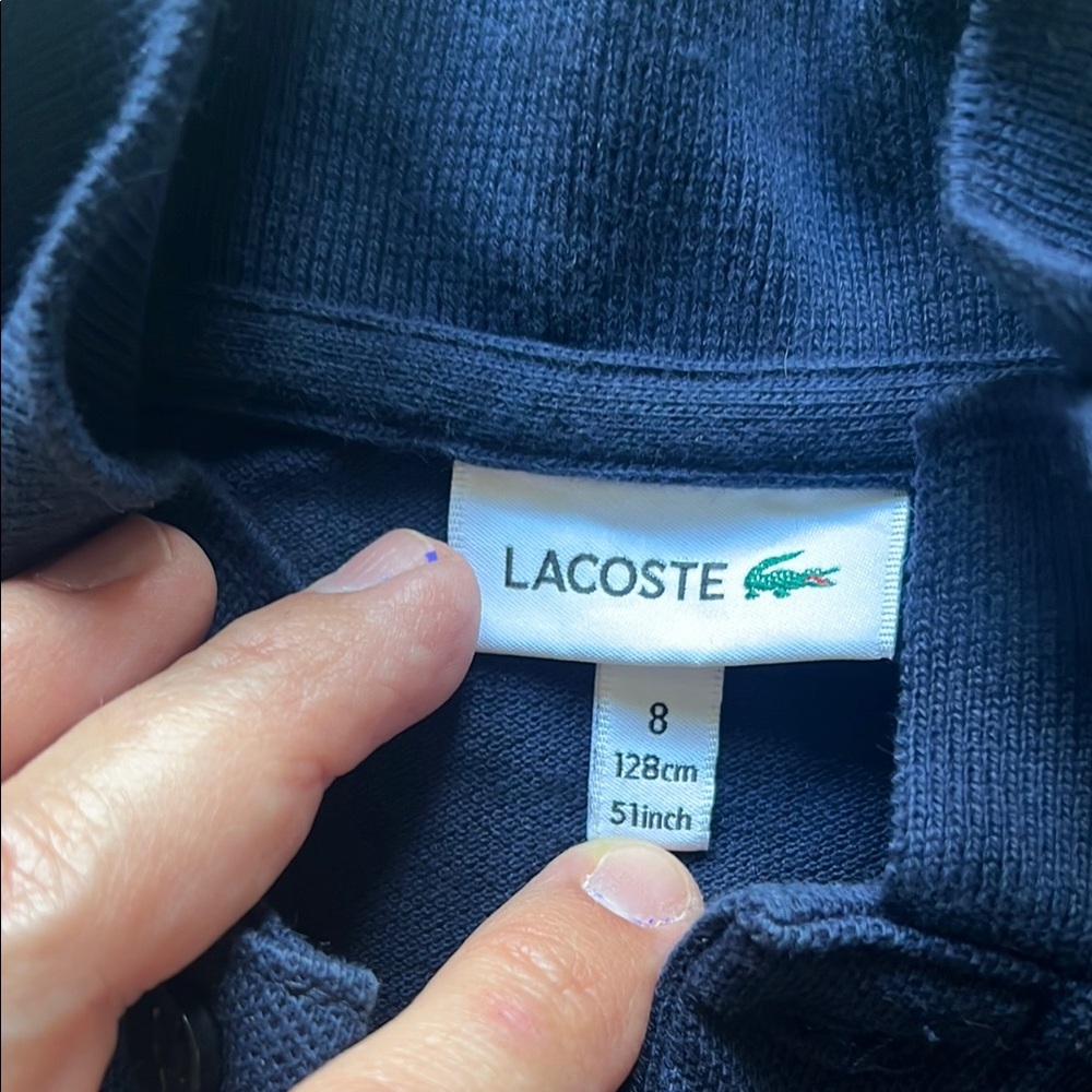 Lacoste Blue Polo Shirt Classic Design Short Sleeves - Picture 2 of 6